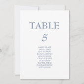 青色結婚の座席表 招待状 (正面)