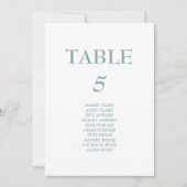 青色結婚の座席表 招待状 (正面)