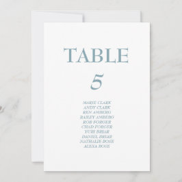 青色結婚の座席表 招待状