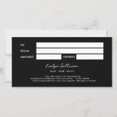 青色結晶のギフト証明書 (裏面)