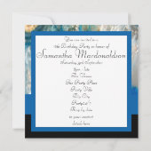 青色結晶写真テンプレートsweet sixteen 招待状 (裏面)