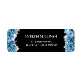 青色結晶差出人住所 ラベル (正面)