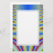 青色絞り染めフラクタル文房具 便箋 (正面/裏面)