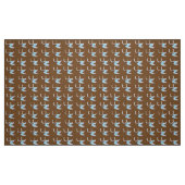 青色羽毛馬蹄織物 ファブリック (ファットクウォーター)