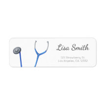 青色聴診器ミニマル医師差出人住所