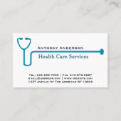 青色聴診器 名刺 (正面)