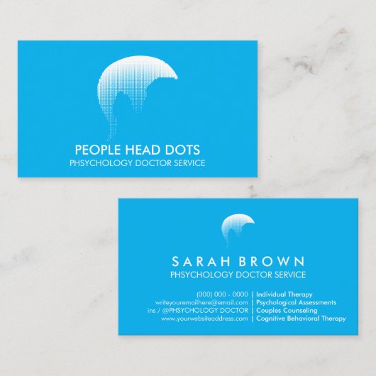 青色臨床心理学博士 名刺 (正面/裏面)