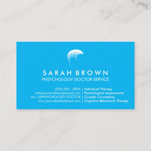 青色臨床心理学博士 名刺 (裏面)