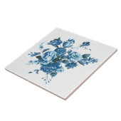 青色花セラミックタイルヴィンテージ タイル (側面)