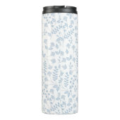 青色花柄サーマルタンブラー タンブラー (裏面)