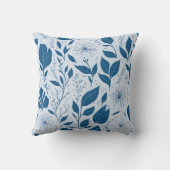 青色花柄装飾用クッション花 クッション (裏面)