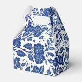 青色花柄 フェイバーボックス (裏面サイド)