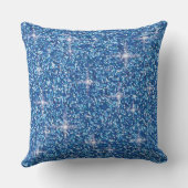 青色虹色グリッター クッション (裏面)