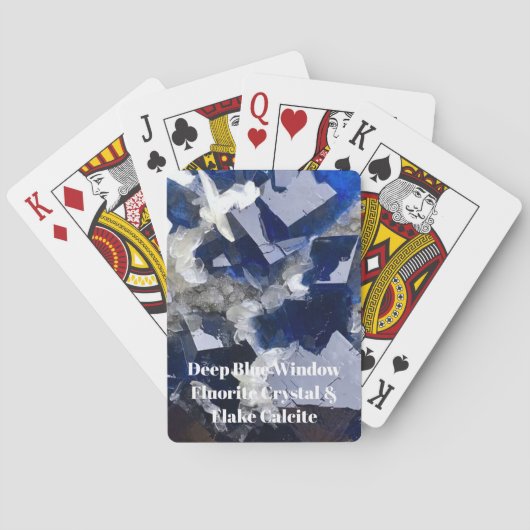 青色蛍石結晶 トランプ (裏面)