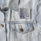 青色蝶と銀蝶フローラ父端子 缶バッジ (インサイチュ)