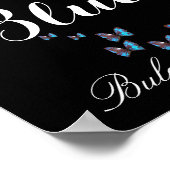 青色蝶の女性 ポスター (角)