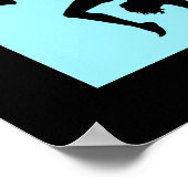 青色蝶パーソナライズされた体操ポスター ポスター (角)