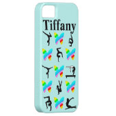 青色蝶パーソナライズされた体操IPHONEケース Case-Mate iPhoneケース (裏面/右)