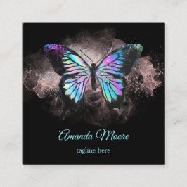 青色蝶ライフコーチセラピスト自筆証書 スクエア名刺