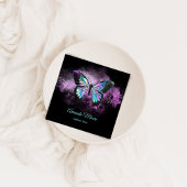 青色蝶ライフコーチセラピスト自筆証書 スクエア名刺