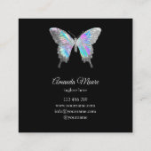 青色蝶ライフコーチセラピスト自筆証書 スクエア名刺 (裏面)