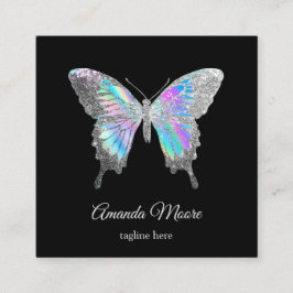 青色蝶ライフコーチセラピスト自筆証書 スクエア名刺