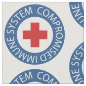 青色赤十字が免疫系を損なう ファブリック (クローズアップ)