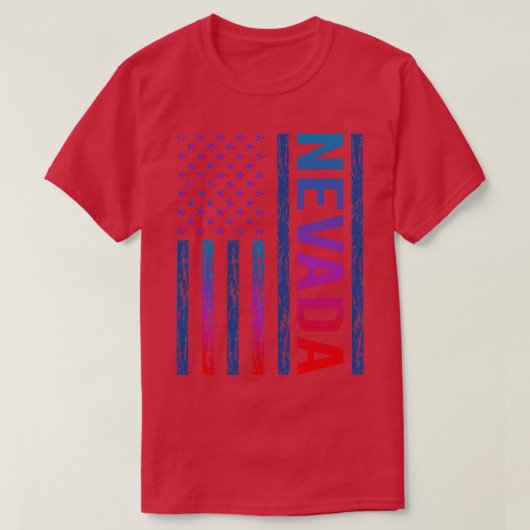 青色赤旗ネバダ Tシャツ (デザイン正面)