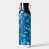 青色迷彩柄#3.1トール銅注入 ウォーターボトル (正面)