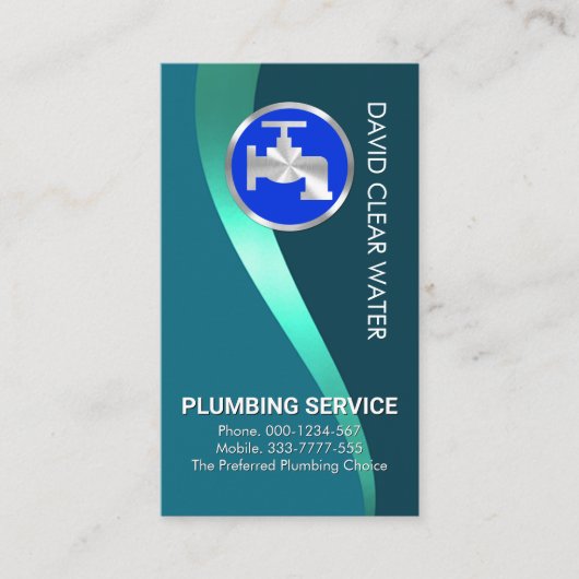 青色配管用発光水 名刺 (正面)