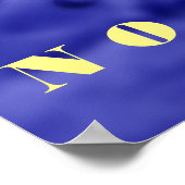 青色野生馬やる気を起こさせる制限なし ポスター (角)