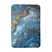 青色金ゴールドアクリルかわいらし系注水液 バスマット (正面縦)