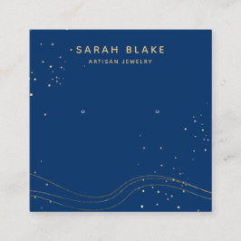 青色金ゴールドイヤリング表示ホルダー スクエア名刺