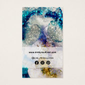 青色金ゴールドグリッター水カラーパッケージの挿入 (裏面)