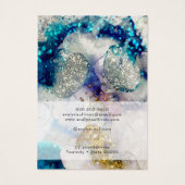 青色金ゴールドグリッター水色ジュエリー表示カード (裏面)