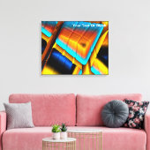 青色金ゴールドメタリックパターン33 キャンバスプリント (インサイチュ (リビング))