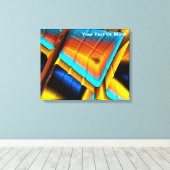 青色金ゴールドメタリックパターン33 キャンバスプリント (インサイチュ (ウッドフロア))