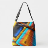 青色金ゴールドメタリックパターン33 クロスボディバッグ (裏面)