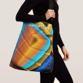 青色金ゴールドメタリックパターン33 クロスボディバッグ (クローズアップ)