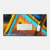 青色金ゴールドメタリックパターン33 デスクマット (キーボード&マウス)