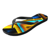 青色金ゴールドメタリックパターン33 ビーチサンダル (アングル)