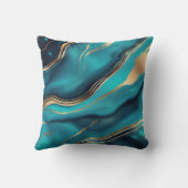 青色金ゴールドメタリック大理石 クッション (裏面)