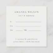 青色金ゴールドリーフィボタニカルフローラギフト証明書 スクエア名刺 (裏面)