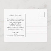 青色金ゴールド水彩洗浄スプラッシュ抽象芸術移動 案内ポストカード (裏面)