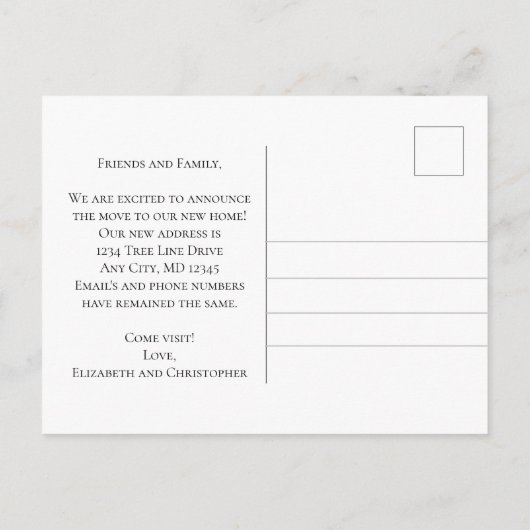 青色金ゴールド水彩洗浄スプラッシュ抽象芸術移動 案内ポストカード (裏面)