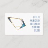 青色金ゴールド結晶抽象芸術コンサルタントエレガント 名刺 (裏面)