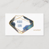 青色金ゴールド結晶抽象芸術コンサルタントエレガント 名刺 (正面)