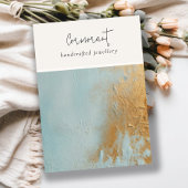 青色金ゴールド絵を描油テクスチャ空白のジュエリー表示 名刺