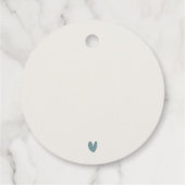 青色金ゴールド緑色フローラ水色フローラ結婚ズ フェイバータグ (裏面)