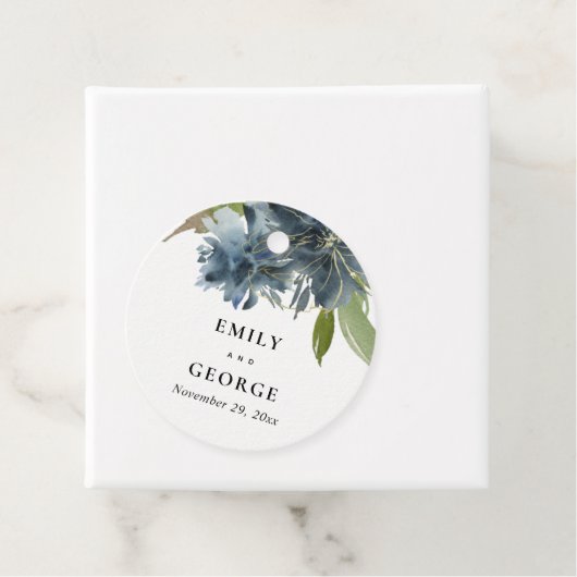 青色金ゴールド緑色フローラ水色フローラ結婚ズ フェイバータグ (インサイチュ)